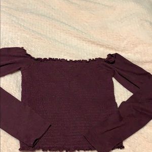 crop top off the shoulder